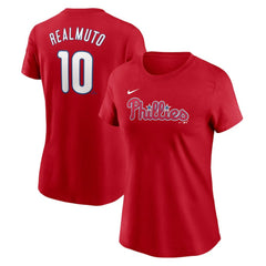 J.T. Realmuto Philadelphia Phillies Women's Cooperstown Collection Fuse Name & Number T-Shirt Red | Nike
