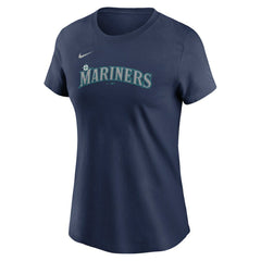 Julio Rodriguez Seattle Mariners Women's Cooperstown Collection Fuse Name & Number T-Shirt Navy | Nike
