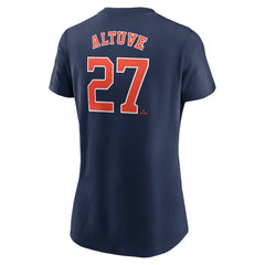 Jose Altuve Houston Astros Women's Cooperstown Collection Fuse Name & Number T-Shirt Navy | Nike