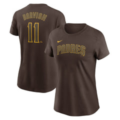 Yu Darvish San Diego Padres Women's Cooperstown Collection Fuse Name & Number T-Shirt Brown | Nike
