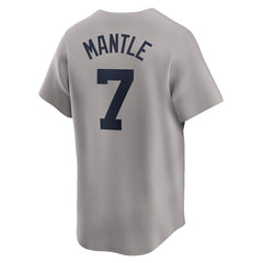 Mickey Mantle New York Yankees Throwback Cooperstown Collection Limited Jersey - Gray