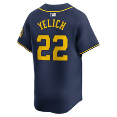 Christian Yelich Milwaukee Brewers Alternate Limited Player Jersey - Navy | Nike