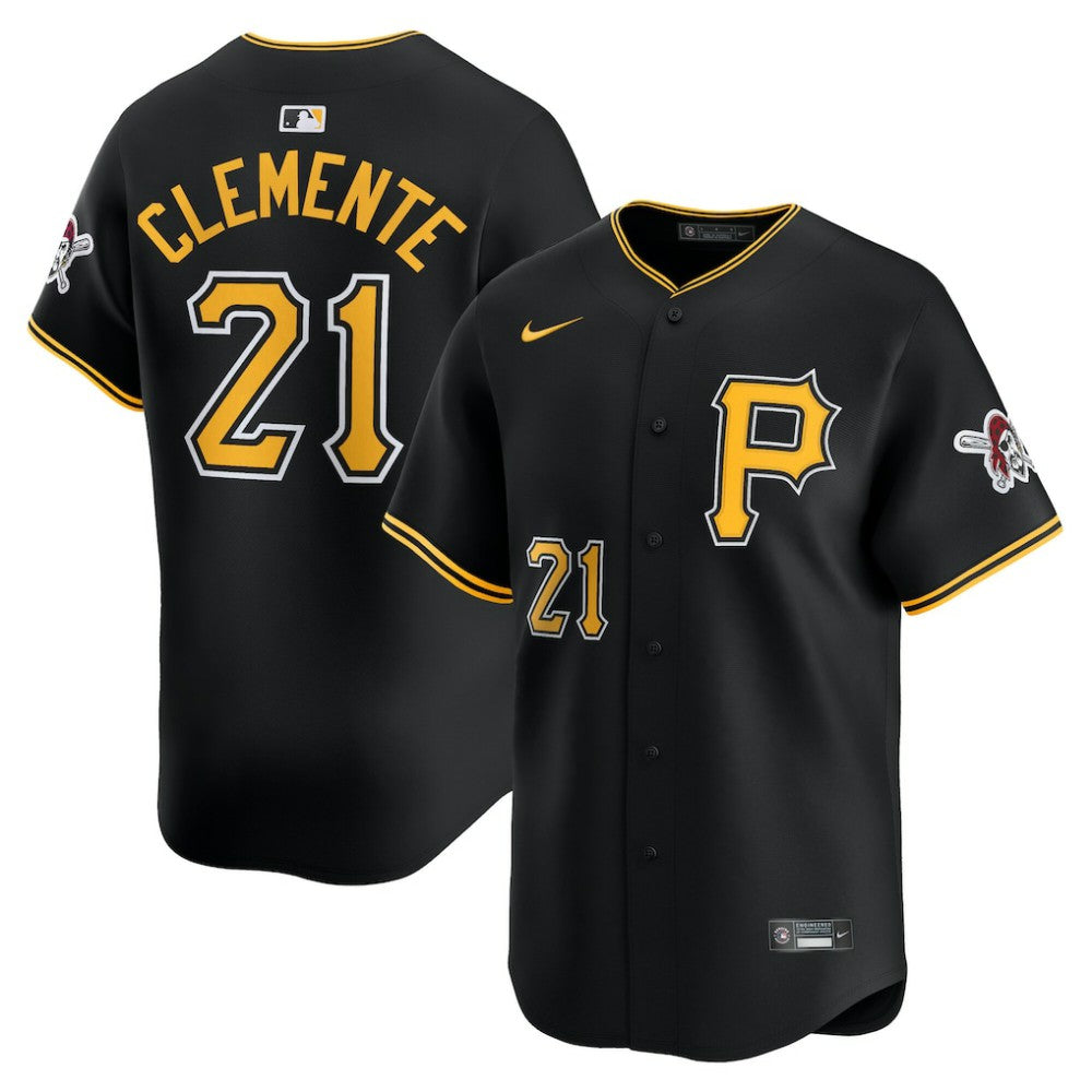 Roberto Clemente Pittsburgh Pirates Alternate Limited Jersey - Black | Nike