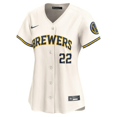 Christian Yelich Milwaukee Brewers Women's Home Limited Player Jersey - Cream