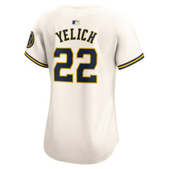 Christian Yelich Milwaukee Brewers Women's Home Limited Player Jersey - Cream