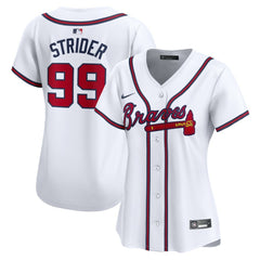 Spencer Strider Atlanta Braves Women's Home Limited Player Jersey - White