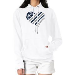 New York Yankees G-III 4Her by Carl Banks Women's Heart Fleece Pullover Hoodie White