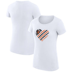 Baltimore Orioles G-III 4Her by Carl Banks Women's Super-Slim Fit Lightweight Heart Graphic T-Shirt White