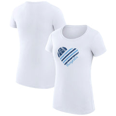Kansas City Royals G-III 4Her by Carl Banks Women's Super-Slim Fit Lightweight Heart Graphic T-Shirt White