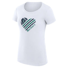 Seattle Mariners G-III 4Her by Carl Banks Women's Super-Slim Fit Lightweight Heart Graphic T-Shirt White