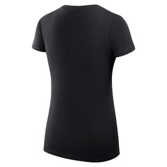 Cincinnati Reds G-III 4Her by Carl Banks Women's Super-Slim Fit Lightweight Heart V-Neck T-Shirt Black