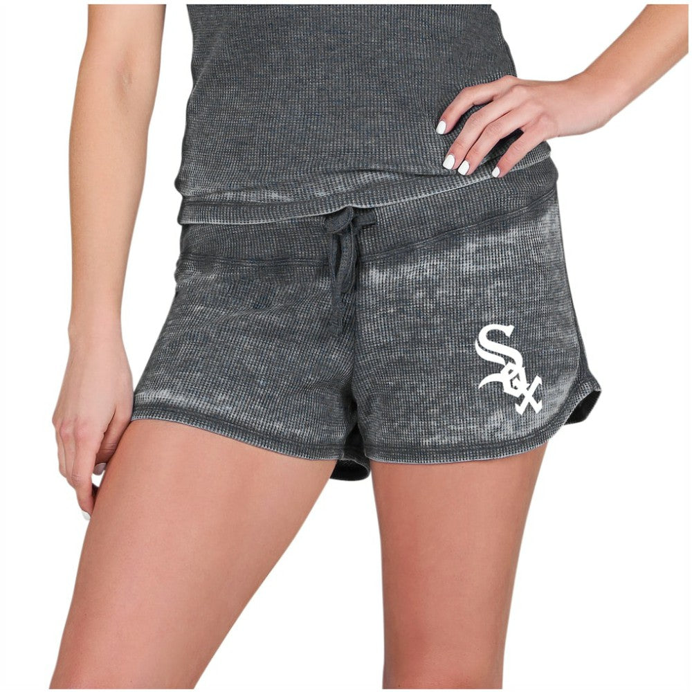 Chicago White Sox Concepts Sport Women's Resurgence Waffle Knit Shorts Charcoal