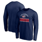 Columbus Blue Jackets Team Arch Knockout Long Sleeve T-Shirt Navy