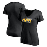 Boston Bruins Women's Mascot In Bounds V-Neck T-Shirt Black
