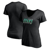Dallas Stars Women's Mascot In Bounds V-Neck T-Shirt Black