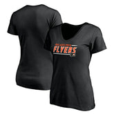 Philadelphia Flyers Women's Mascot In Bounds V-Neck T-Shirt Black