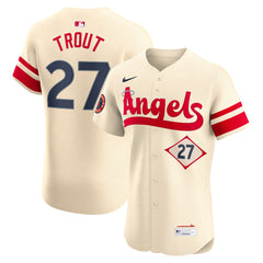 Mike Trout Los Angeles Angels City Connect Elite Player Jersey - Cream