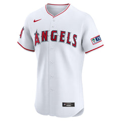 Los Angeles Angels Home Elite Patch Jersey - White
