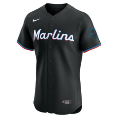 Miami Marlins Alternate Vapor Premier Elite Patch Jersey - Black