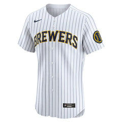 Milwaukee Brewers Alternate Vapor Premier Elite Patch Jersey White | Nike