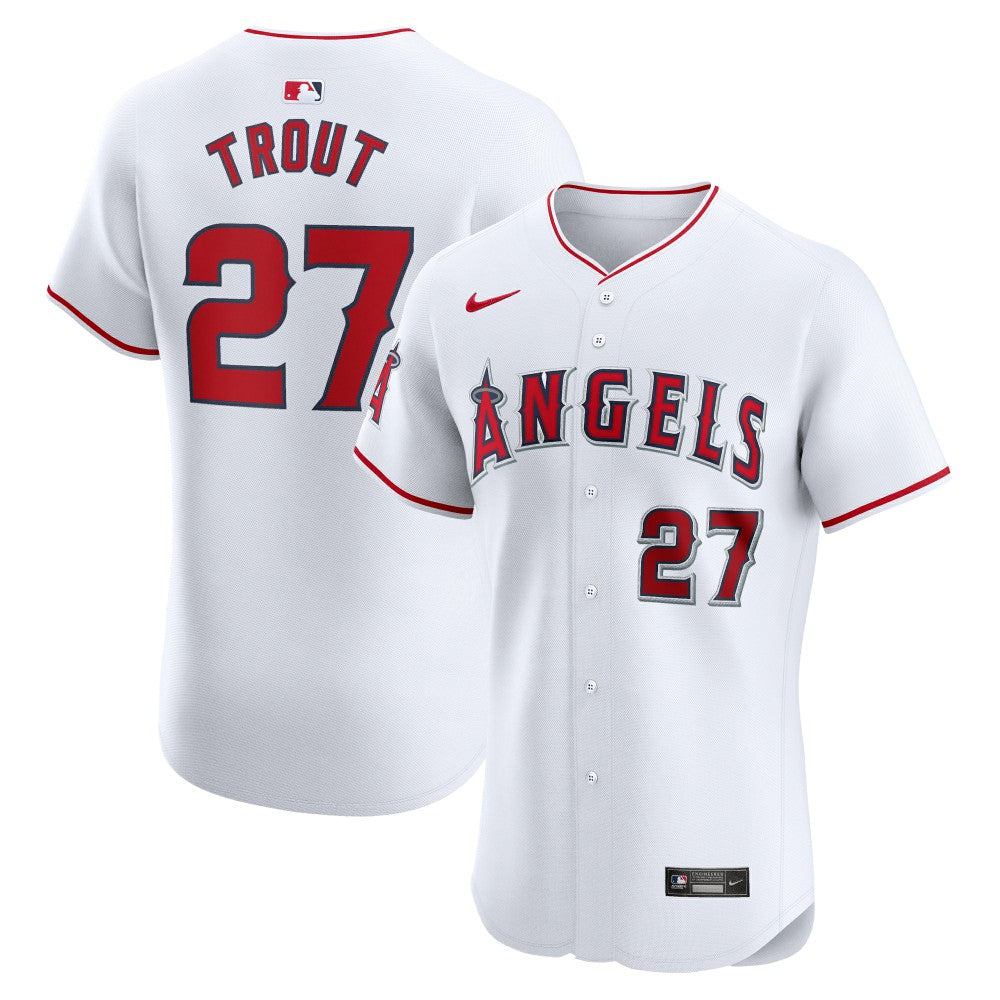 Mike Trout Los Angeles Angels Home Elite Player Jersey - White