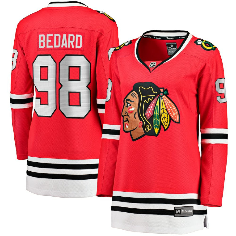Connor Bedard Chicago Blackhawks Fanatics Women's Home Breakaway Player Jersey Red