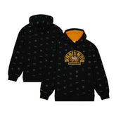 Boston Bruins Mitchell & Ness 100th Anniversary Allover Print Pullover Hoodie Black