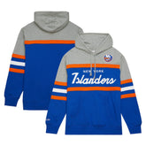 New York Islanders Head Coach Pullover Hoodie Royal/Gray