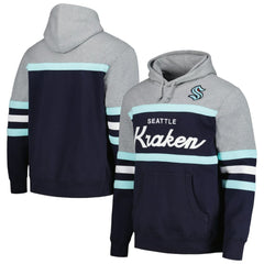 Seattle Kraken Head Coach Pullover Hoodie Deep Sea Blue/Gray