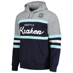 Seattle Kraken Head Coach Pullover Hoodie Deep Sea Blue/Gray