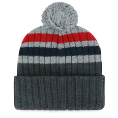 Boston Red Sox Stack Cuffed Knit Hat with Pom Gray | 47 brand