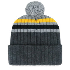 Pittsburgh Pirates Stack Cuffed Knit Hat with Pom Gray | 47 brand
