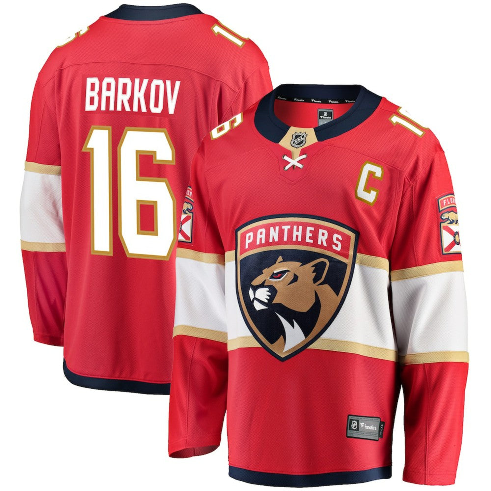 Aleksander Barkov Florida Panthers Fanatics Captain Patch Home Breakaway Jersey Red