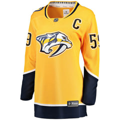 Roman Josi Nashville Predators Fanatics Women's Home Breakaway Player Jersey Gold