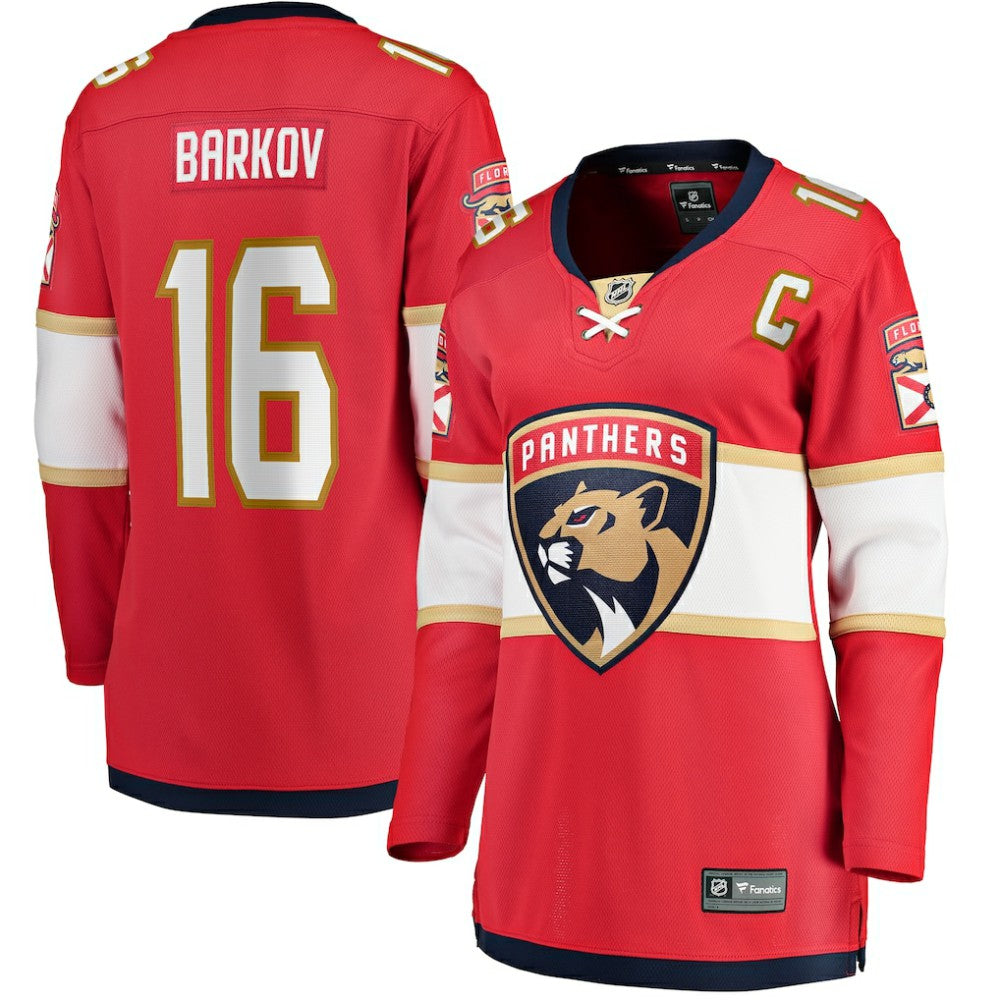 Aleksander Barkov Florida Panthers Fanatics Women's Captain Patch Home Breakaway Player Jersey Red