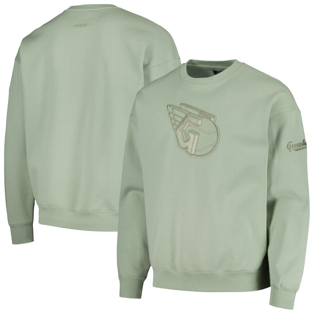 Cleveland Guardians Pro Standard Neutral Drop Shoulder Pullover Sweatshirt Green