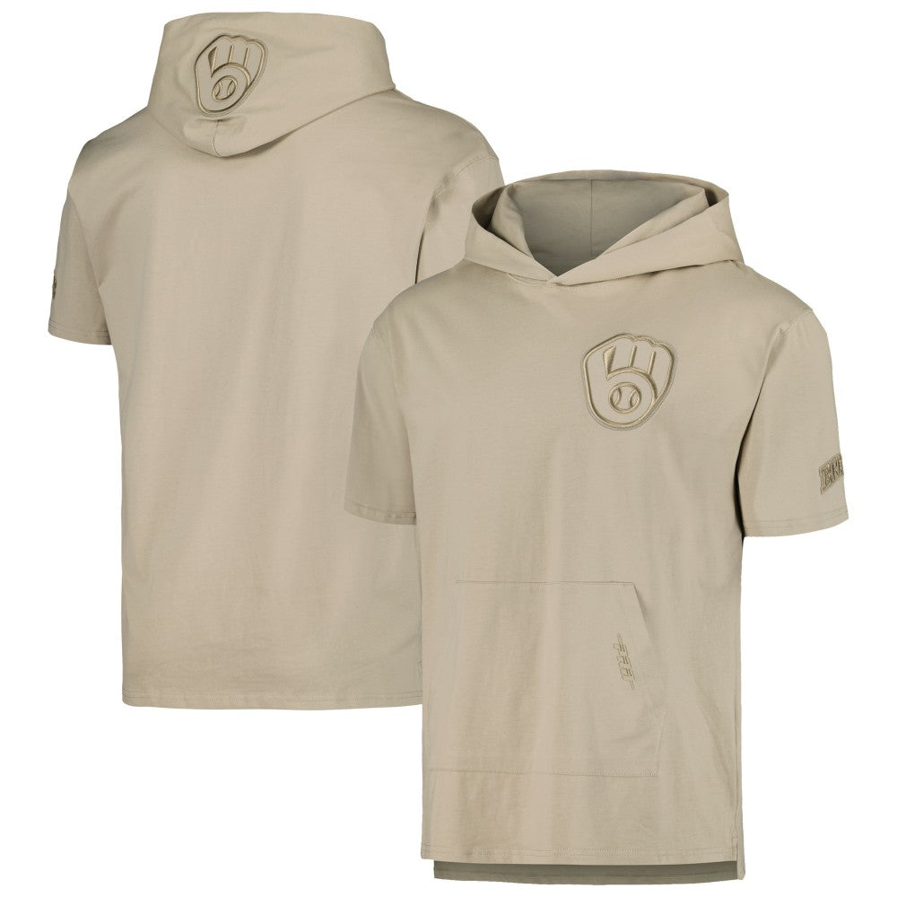 Milwaukee Brewers Pro Standard Neutral Hoodie T-Shirt Tan