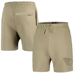 Cleveland Guardians Pro Standard Neutral Fleece Shorts Khaki