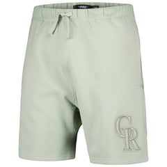 Colorado Rockies Pro Standard Neutral Fleece Shorts Light Green