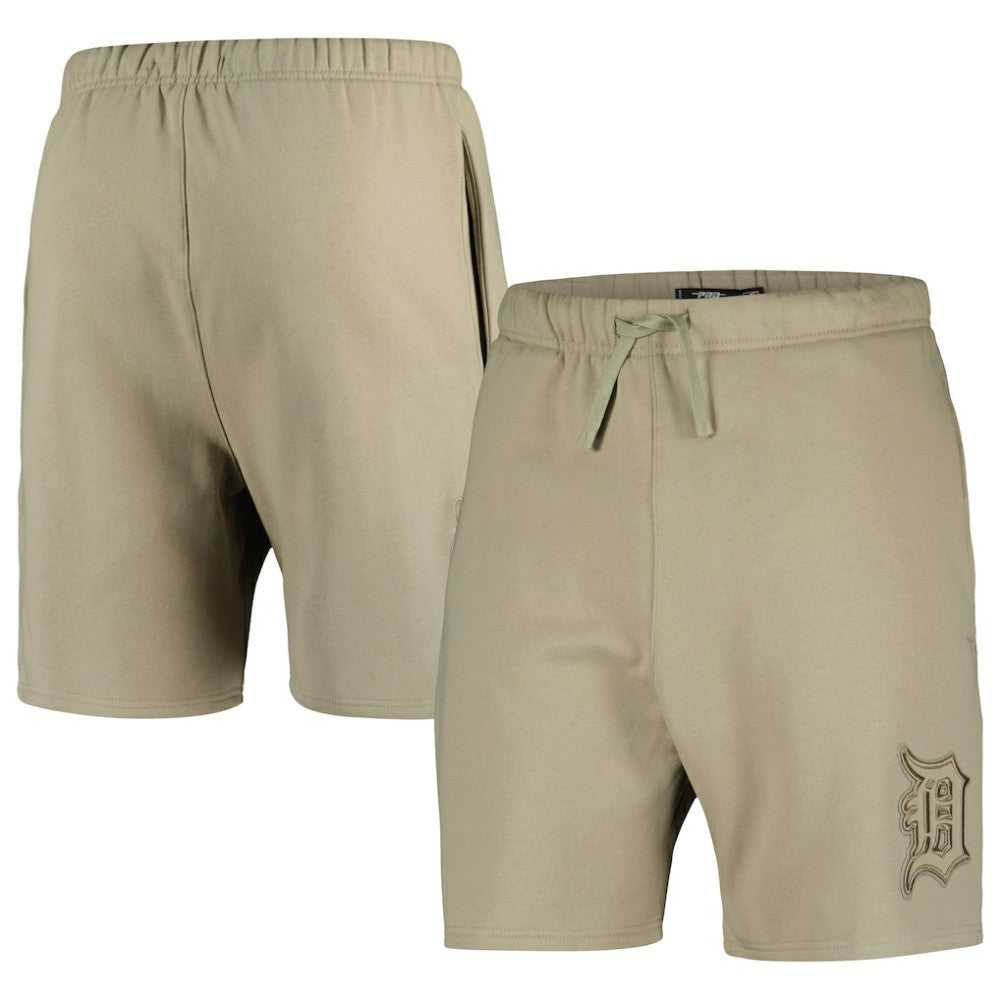 Detroit Tigers Pro Standard Neutral Fleece Shorts Khaki