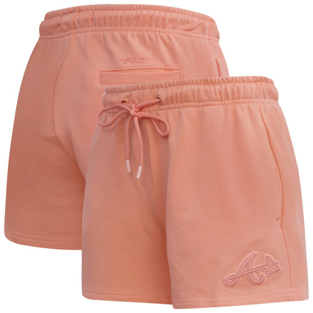 Atlanta Braves Pro Standard Women's Neutral Fleece Shorts Pink