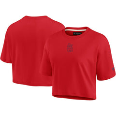St. Louis Cardinals Women's Elements Super Soft Boxy Cropped T-Shirt Red