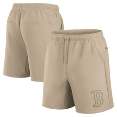 Boston Red Sox Unisex Elements Super Soft Fleece Shorts Khaki