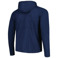 Colorado Avalanche Antigua Spikes Raglan Quarter-Zip Hoodie Heather Navy