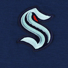 Seattle Kraken Antigua Spikes Raglan Quarter-Zip Hoodie Heather Navy