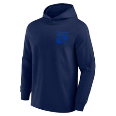 New York Rangers Fanatics Elements Lightweight Tri-Blend Fleece Hoodie Navy