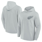 Detroit Red Wings Fanatics Elements Lightweight Tri-Blend Fleece Hoodie Gray