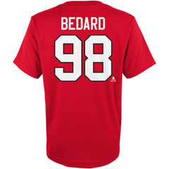 Connor Bedard Chicago Blackhawks Preschool Authentic Stack Name & Number T-Shirt Red