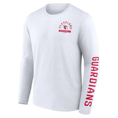 Cleveland Guardians Press Box Long Sleeve T-Shirt White