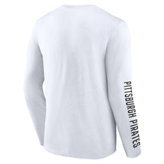 Pittsburgh Pirates Press Box Long Sleeve T-Shirt White